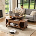 Mid-Century Modern Lift-Top Coffee Table with Storage for Living Room