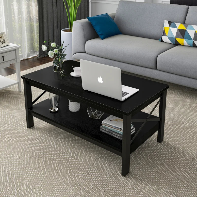 O'Kean 39-Inch Rectangular Coffee Table with Storage for Living Room