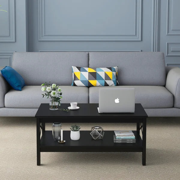 O'Kean 39-Inch Rectangular Coffee Table with Storage for Living Room